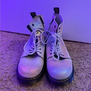Dr Marteens Stylish Kids' Holographic Boots